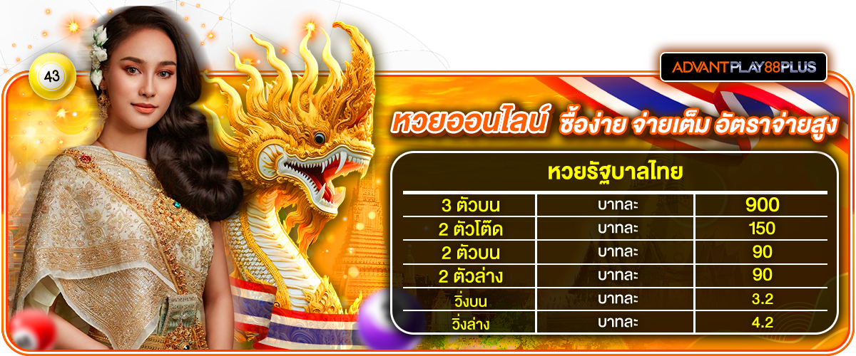 08 อัตราจ่ายหวย - advantplay88plus.co